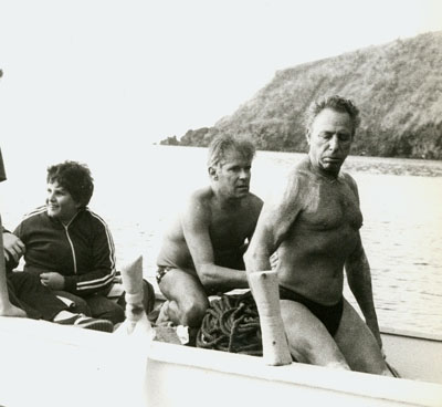 Fotografia storica – NINO MUSCIUMARRA, traversata solitaria Vulcano - Milazzo 15.09.1979