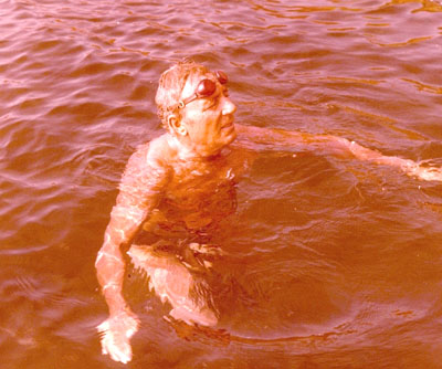 Fotografia storica – NINO MUSCIUMARRA, traversata solitaria Vulcano - Milazzo 15.09.1979