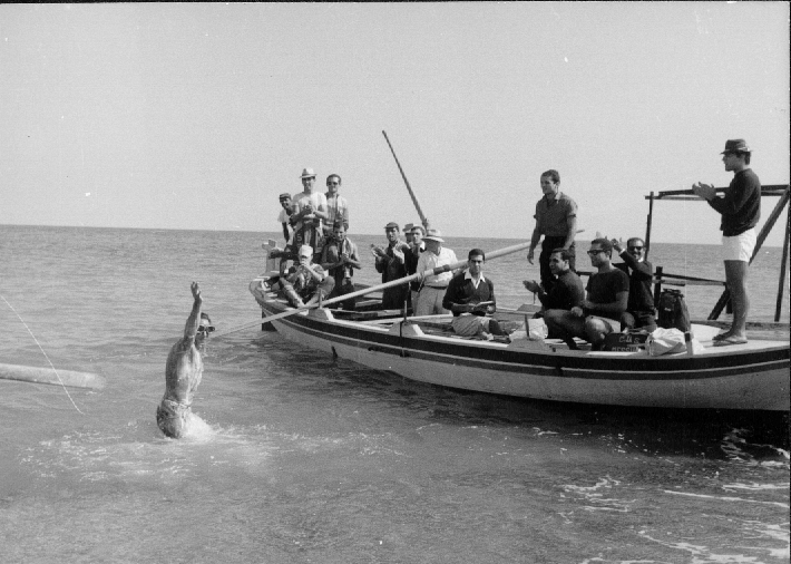 Fotografia storica originale di una traversata dello Stretto